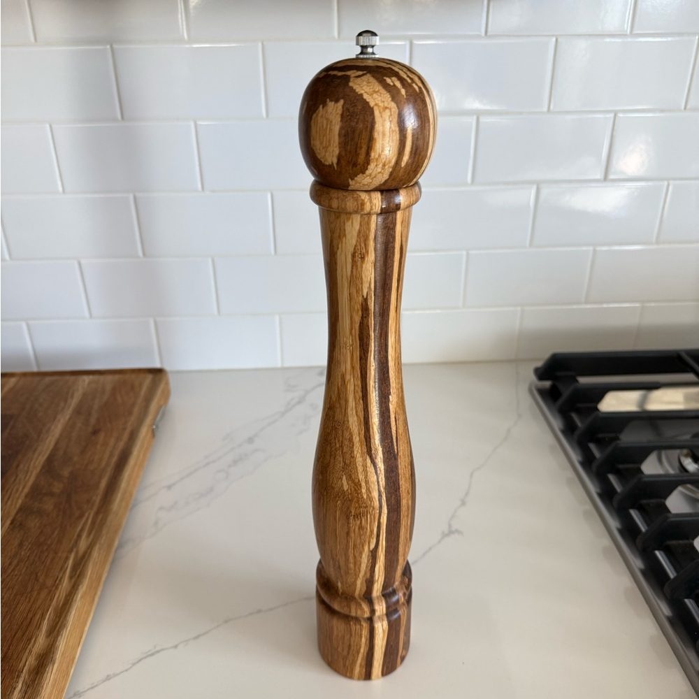 Tall 16” Olive wood pepper mill grinder